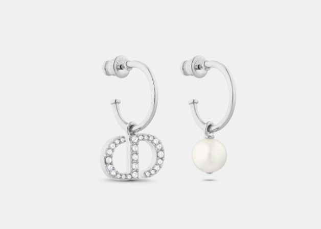 Dior o1w1db11224 Size: OS / Petit CD Earrings in Silver Size ONE SIZE - 1 Thumbnail