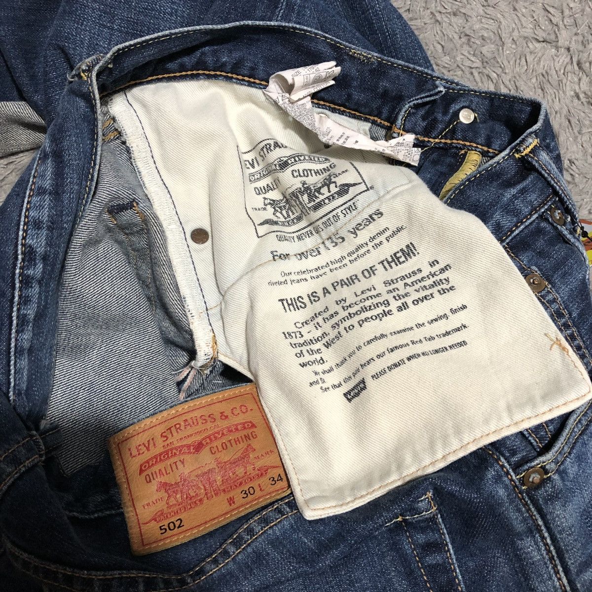 Levi's × Levi's Vintage Clothing Vtg LEVIS 502 SELVEDGE MADE IN JAPAN Size US 30 / EU 46 - 13 Thumbnail