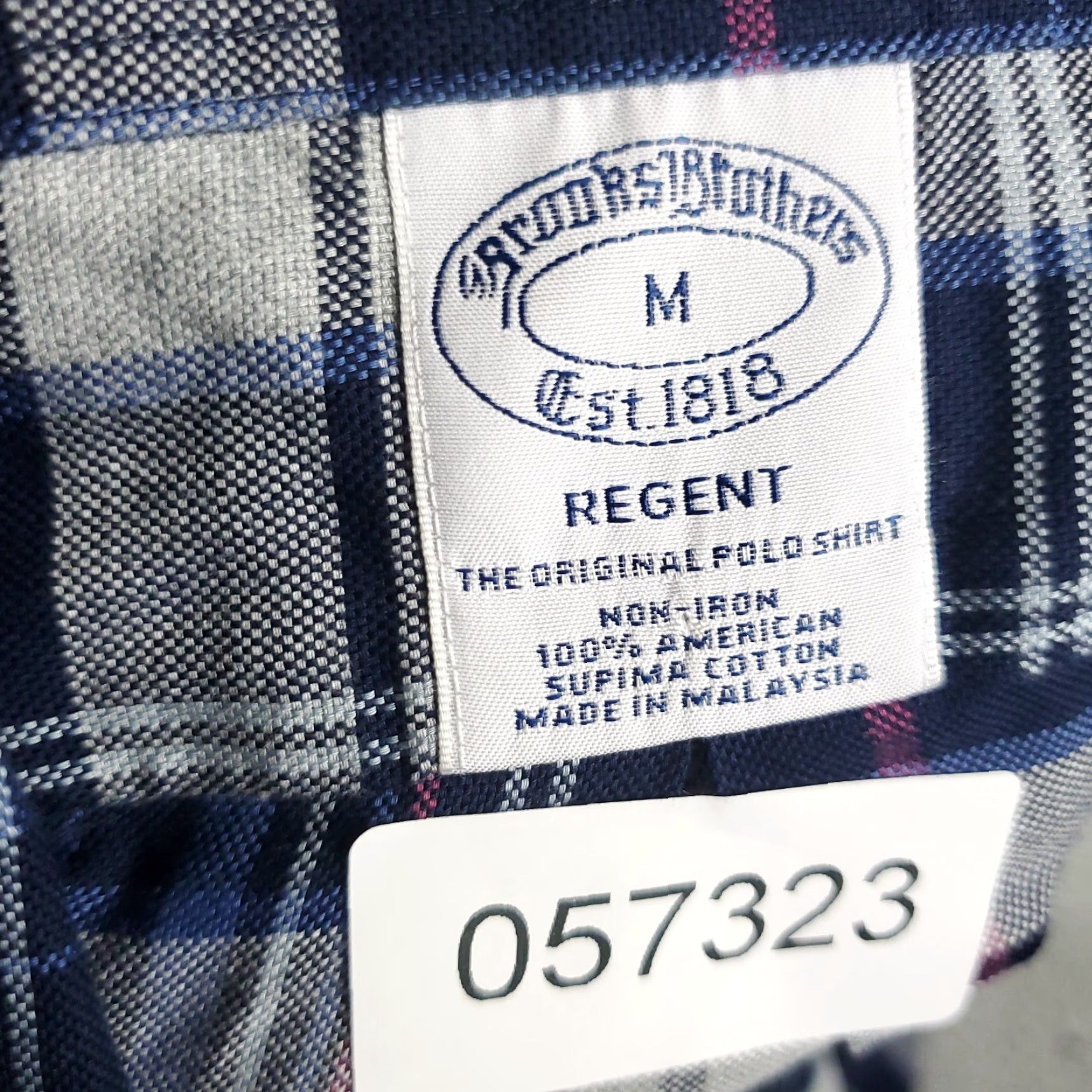 Brooks Brothers Brooks Brothers Button-Up Shirt Mens Medium Blue Plaid Long Sleeve Regular Fit Size US M / EU 48-50 / 2 - 7 Thumbnail
