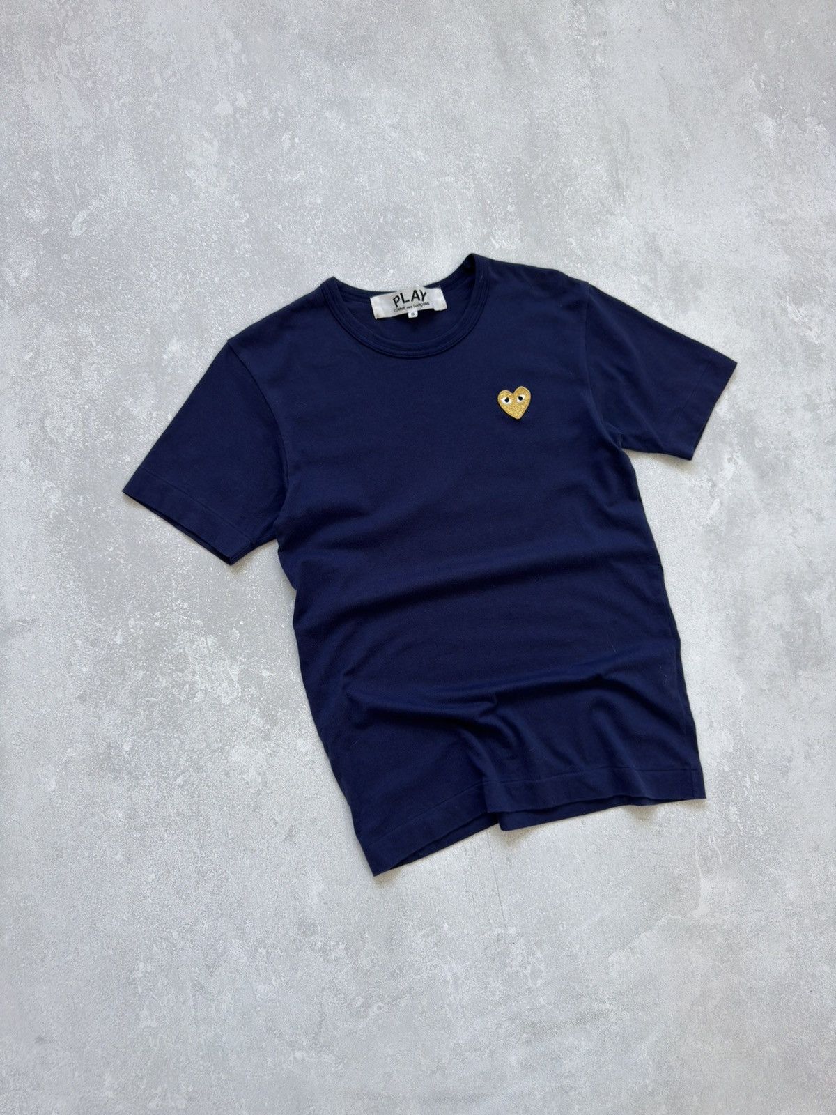 Comme des Garcons Vintage Comme Des Garcons Play Gold Blue Heart Shirt Y2K Size US S / EU 44-46 / 1 - 2 Thumbnail