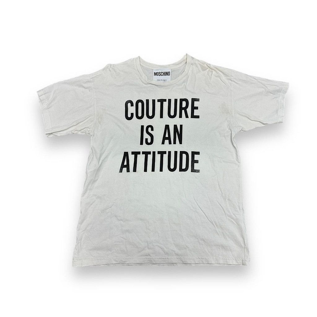 Moschino Moschino Couture - 'Couture is an Attitude' Oversized Tee Size S / US 4 / IT 40 - 3 Thumbnail