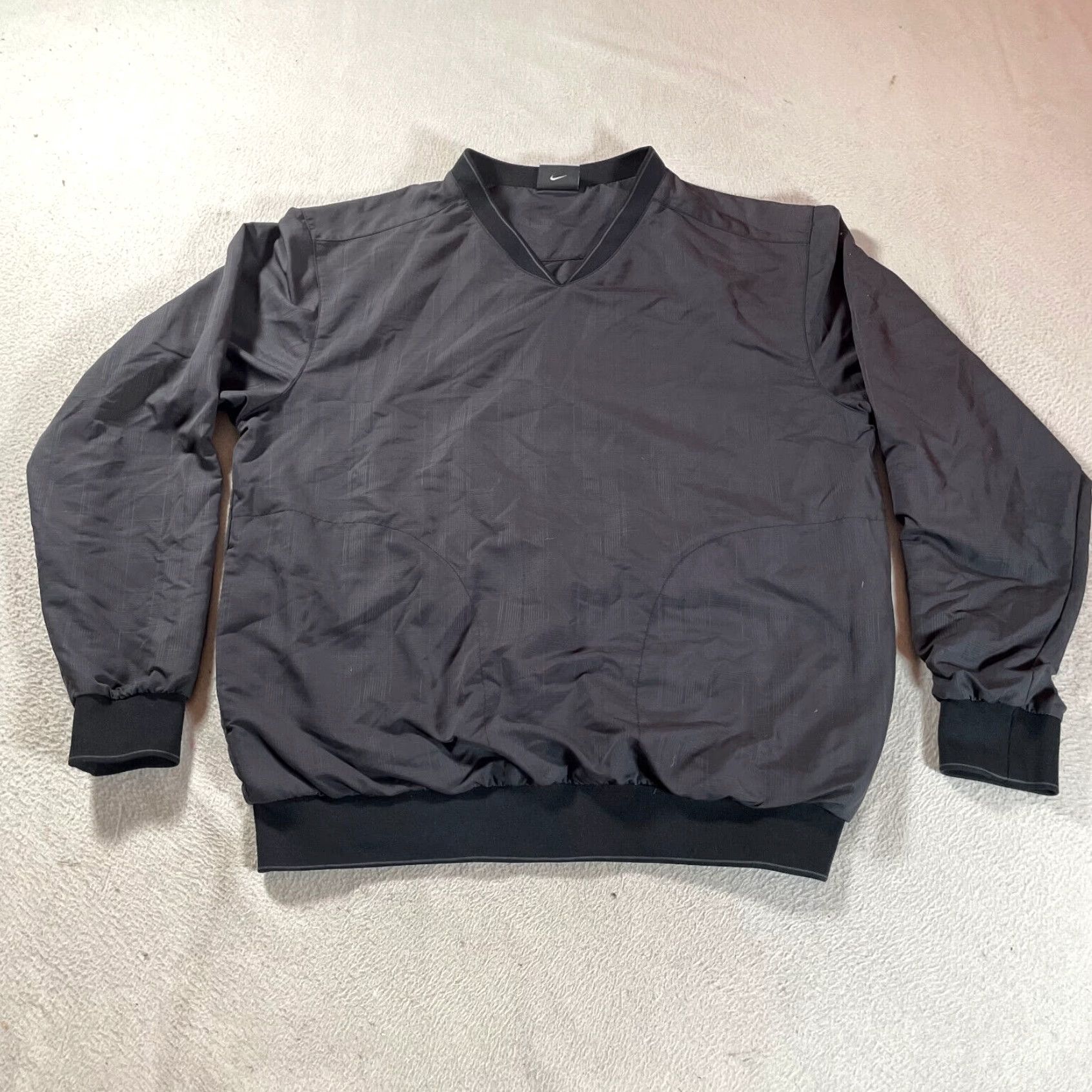 Nike Mens Black Lightweight V Neck Pullover Top Nike Golf Windbreaker Jacket Medium Grailed