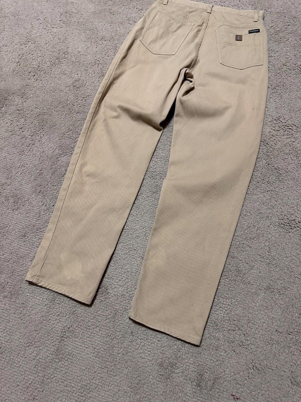 Yves Saint Laurent 90s Yves Saint Laurent YSL Logo Beige Pants Jeans Vntg 32/32 Size US 32 / EU 48 - 2 Thumbnail