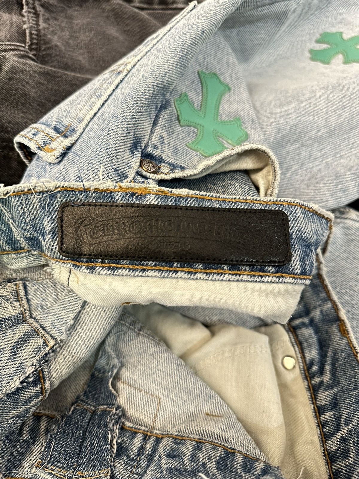 Chrome Hearts KIM KARDASHIAN CHROME HEARTS 1-1 PATCH JEANS 29 30 31 Size US 32 / EU 48 - 5 Thumbnail