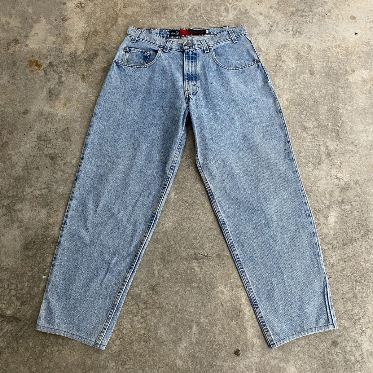 Levi's Vintage 90’s Levis Silvertab Loose Wide Denim Jeans Size US 33 - 3 Thumbnail
