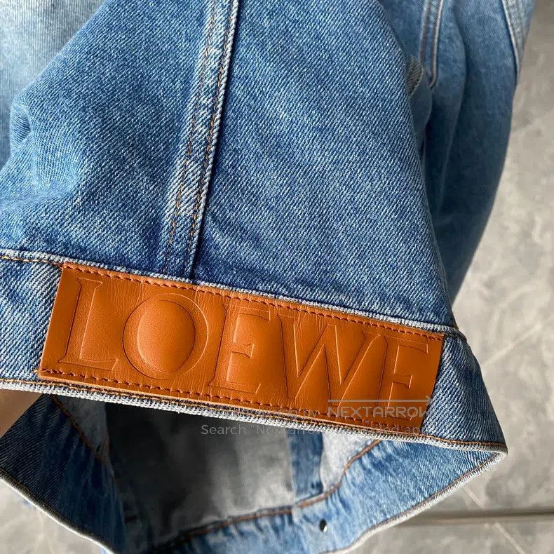 Loewe Loewe Denim jacket leather label logo Size US M / EU 48-50 / 2 - 4 Thumbnail