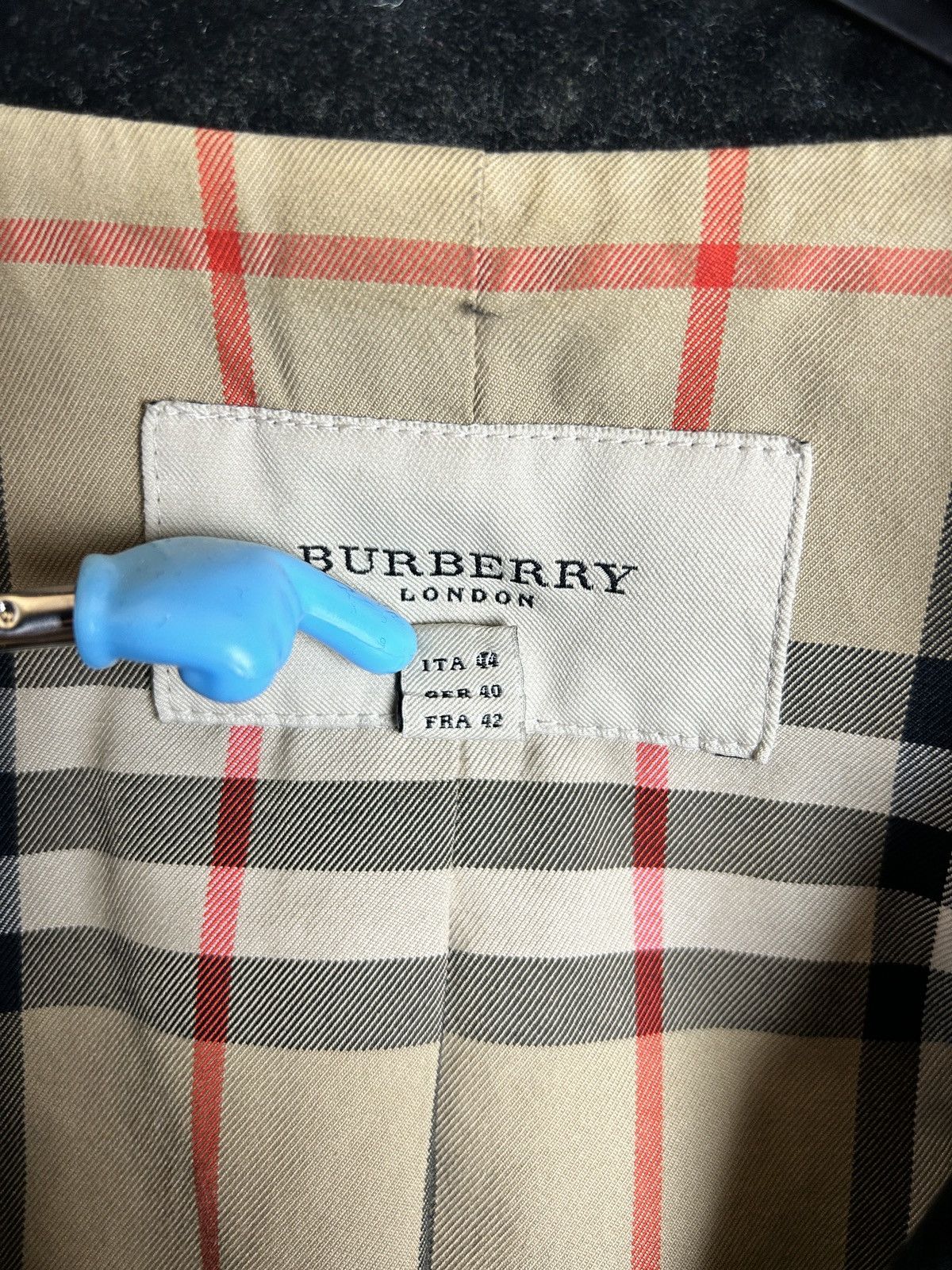 Burberry 00s Vintage Burberry Velvet Short Blazer Jacket UK 12 US 10 Size L / US 10 / IT 46 - 9 Thumbnail