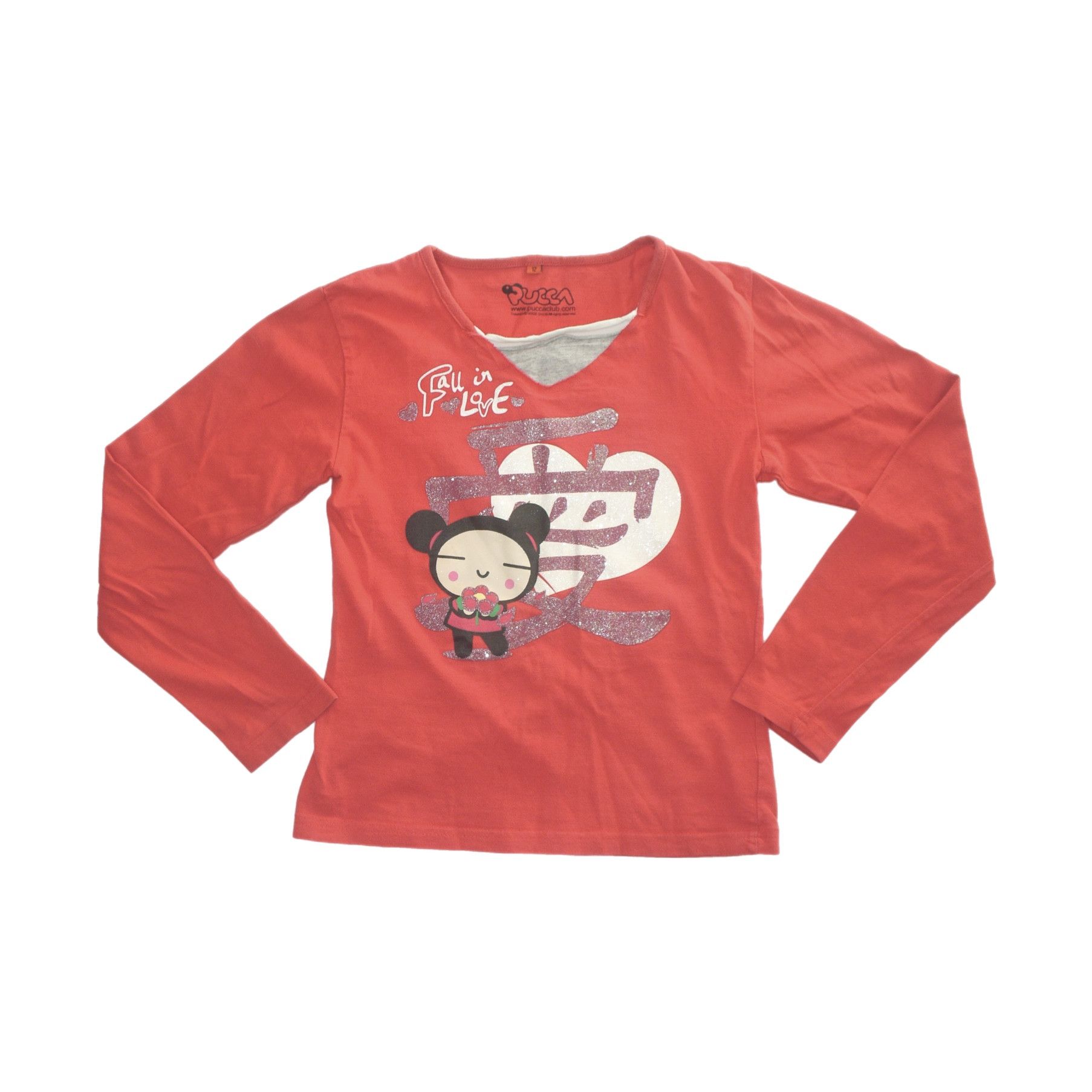 Other Pucca red 2000s top featuring '愛' (love) Size XS / US 0-2 / IT 36-38 - 5 Thumbnail