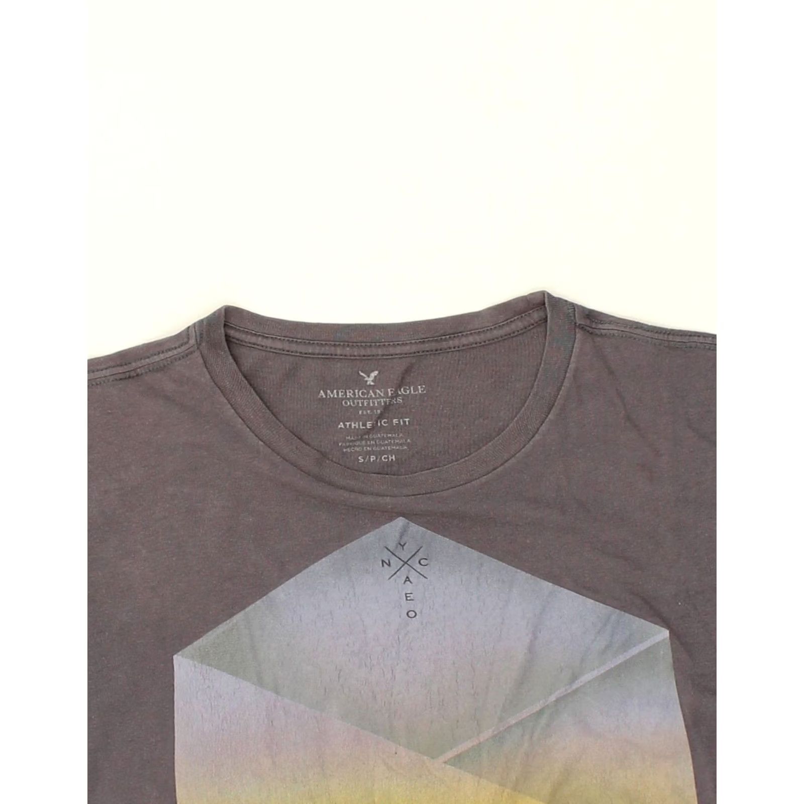 Vintage AMERICAN EAGLE Mens T-Shirt Top Small Grey Cotton Graphic Size US S / EU 44-46 / 1 - 3 Thumbnail