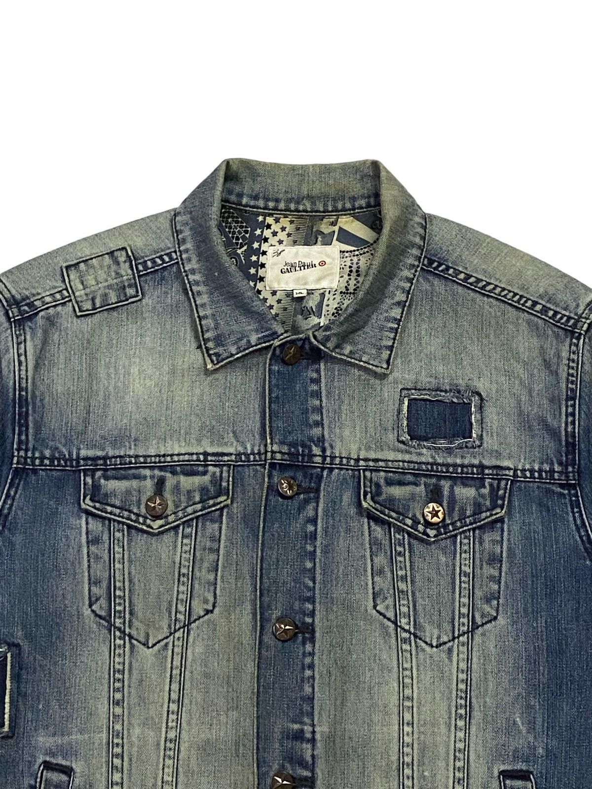 Jean Paul Gaultier Jean Paul Glaultier Distressed Denim Jacket Size US XL / EU 56 / 4 - 13 Thumbnail