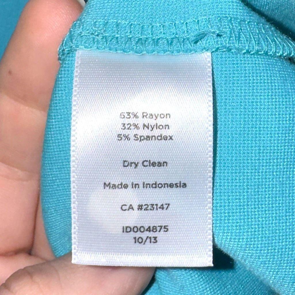 Other NWT Talbots Teal Blue L/S V-Neck Sun Dress Sz 8 Size M / US 6-8 / IT 42-44 - 7 Thumbnail