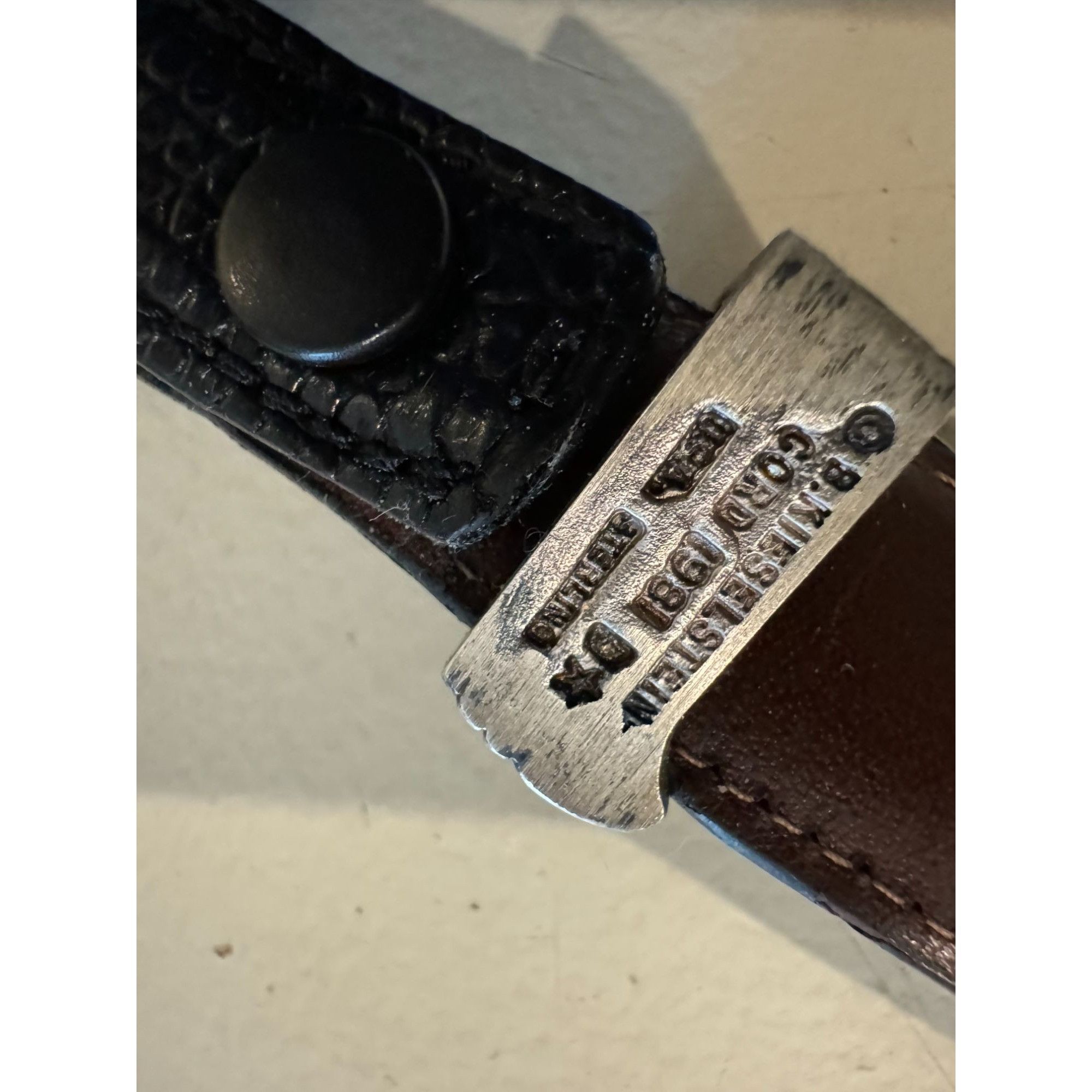 Designer Barry Kieselstein Cord 1981 New York Genuine Lizard Sterling Size ONE SIZE - 4 Thumbnail