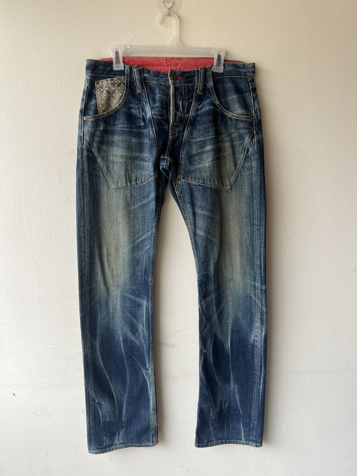 Eternal ETERNAL Japan Distressed Aging Mud Denim Jeans Size US 32 / EU 48 - 2 Thumbnail