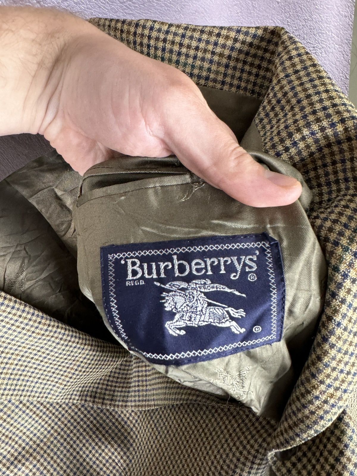 Burberry Burberrys Prorsum vintage checkered houndstooth blazer Size 44R - 8 Thumbnail