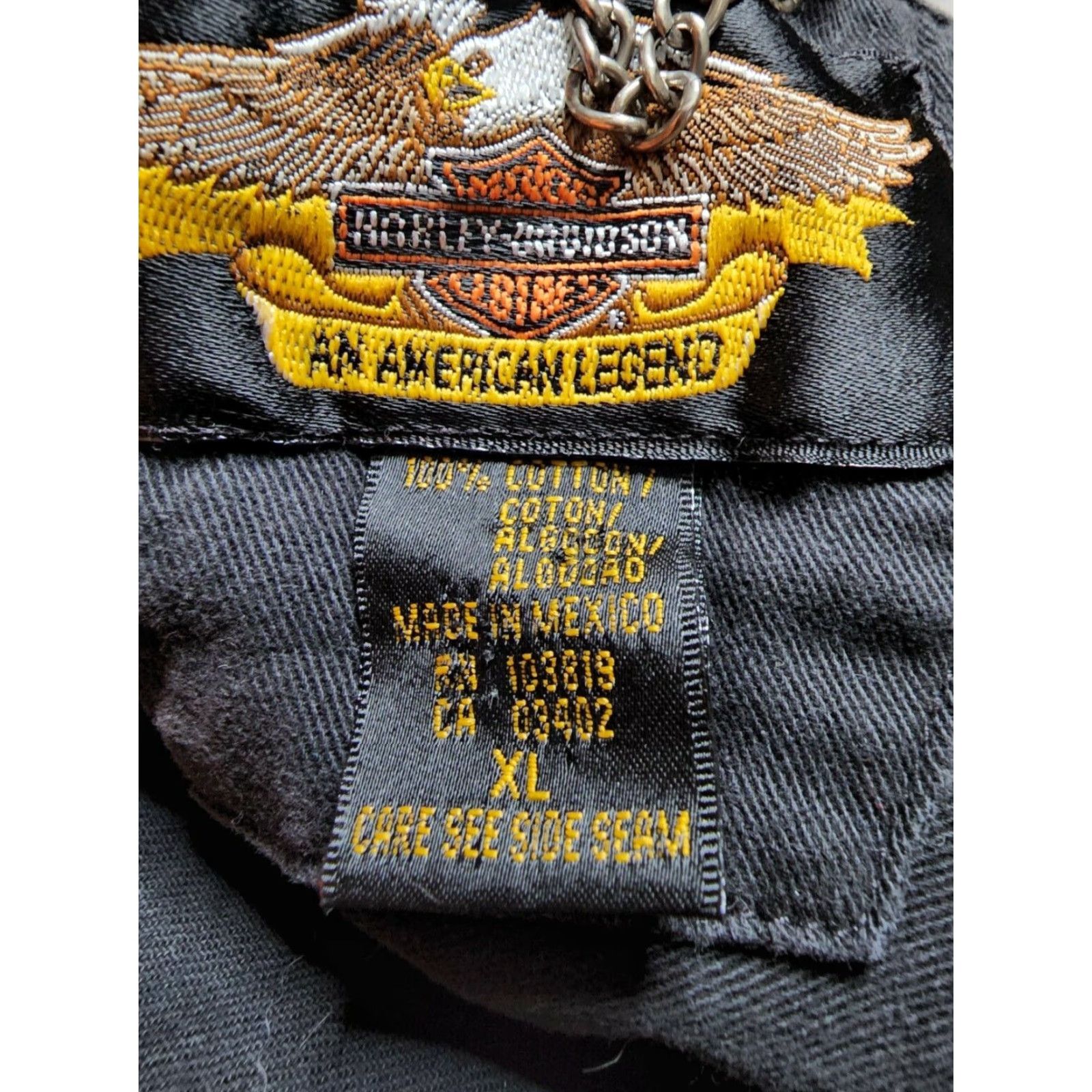 Harley Davidson Harley-Davidson Black Short Sleeve Button-Up Shirt Mens XL Faded Shirt Logo Biker Size US XL / EU 56 / 4 - 3 Thumbnail