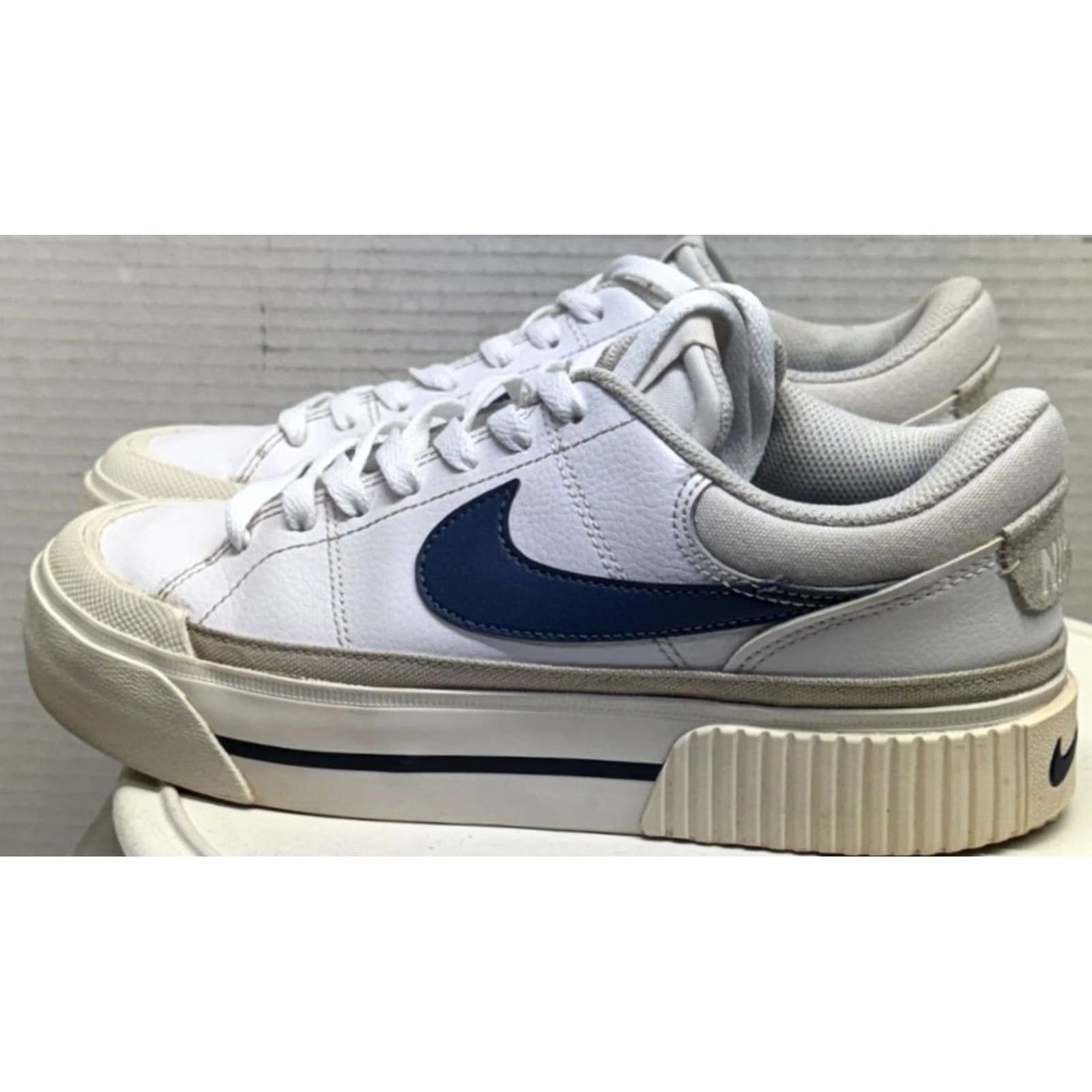 Nike Nike Court Legacy Lift Sneakers Womens DM7590-104 White 39/8 Diffused Blue Comfort Classic Size US 8 / IT 38 - 5 Thumbnail