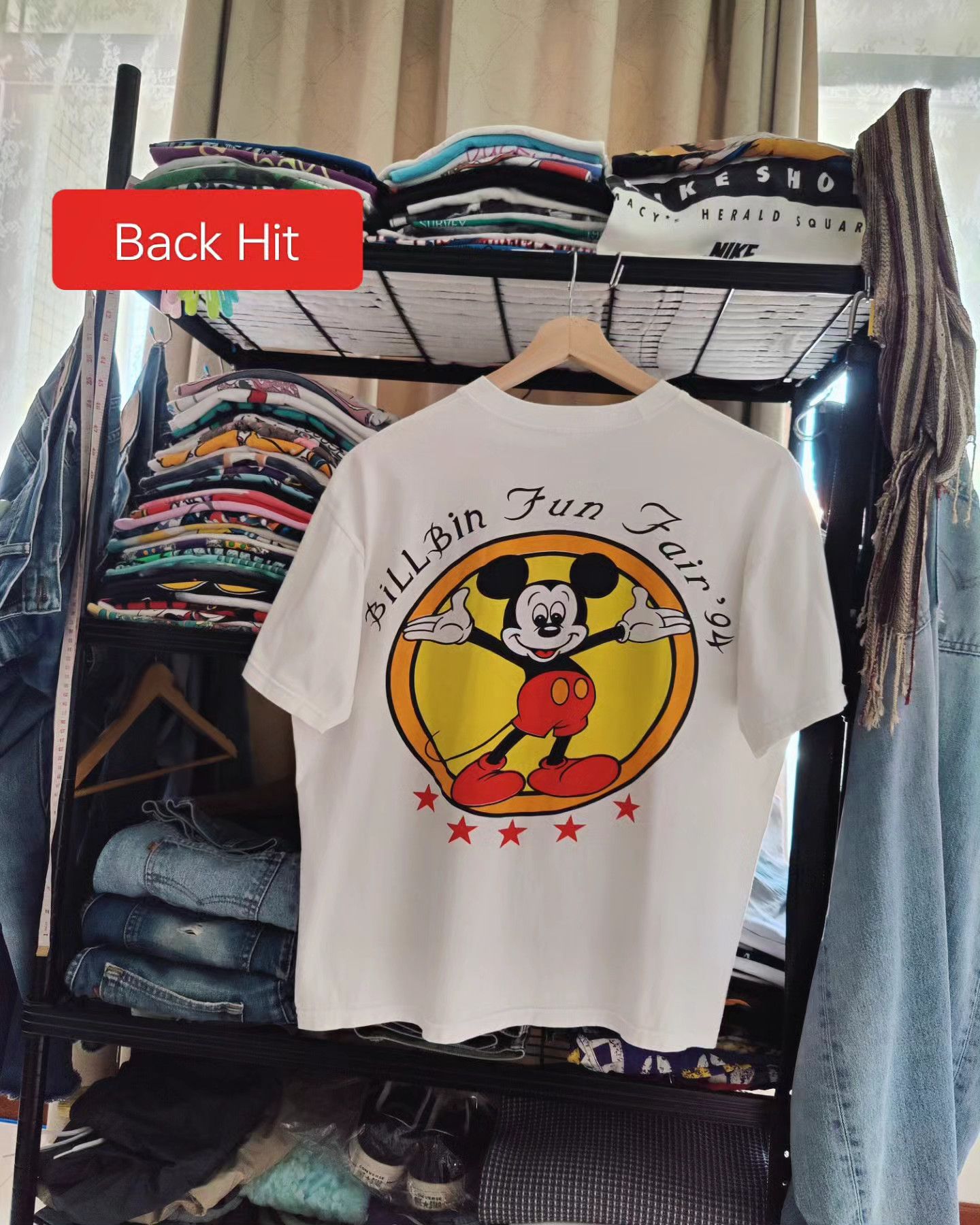 Disney × Mickey Mouse × Vintage vintage 90s - Mickey ❤️ Minnie (double-sided) Size XL / US 12-14 / IT 48-50 - 5 Thumbnail