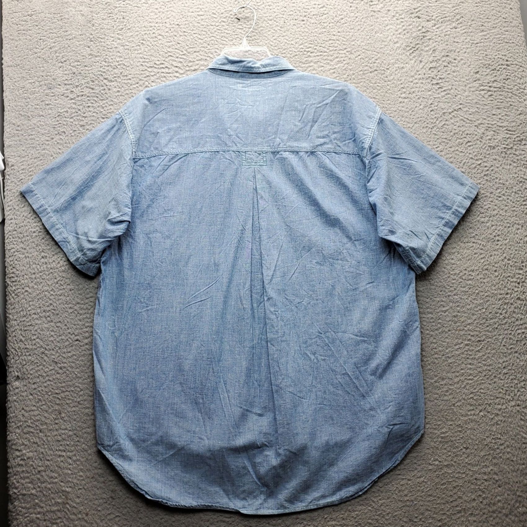 Alexander Julian Alexander Julian Button-Down Shirt Mens XL Blue Short Sleeve Collar Chest Pocket Size US XL / EU 56 / 4 - 2 Thumbnail