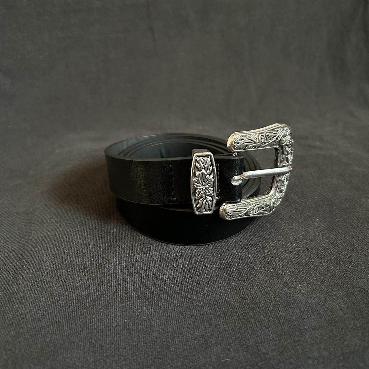 Japanese Brand × Vintage Y2K 2000s Style Black Western Boho Trendy Belt Size ONE SIZE - 2 Thumbnail