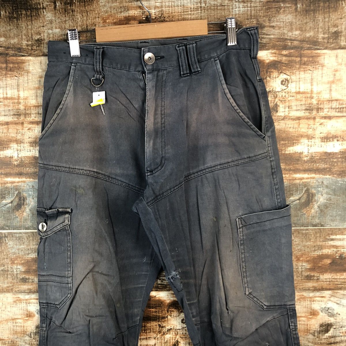 Japanese Brand DL Japanese Brand Dark Blue Cargo Multipocket Pants #C717 Size US 30 / EU 46 - 4 Thumbnail