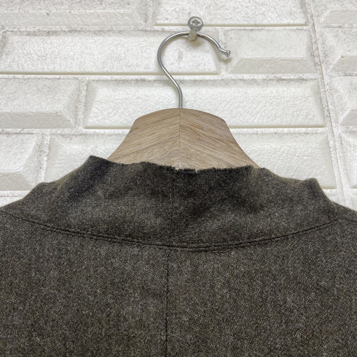 Dries Van Noten Sleeveless & Buttonless Distressed Wool Long Cardigan Coat Size XS / US 0-2 / IT 36-38 - 16 Thumbnail