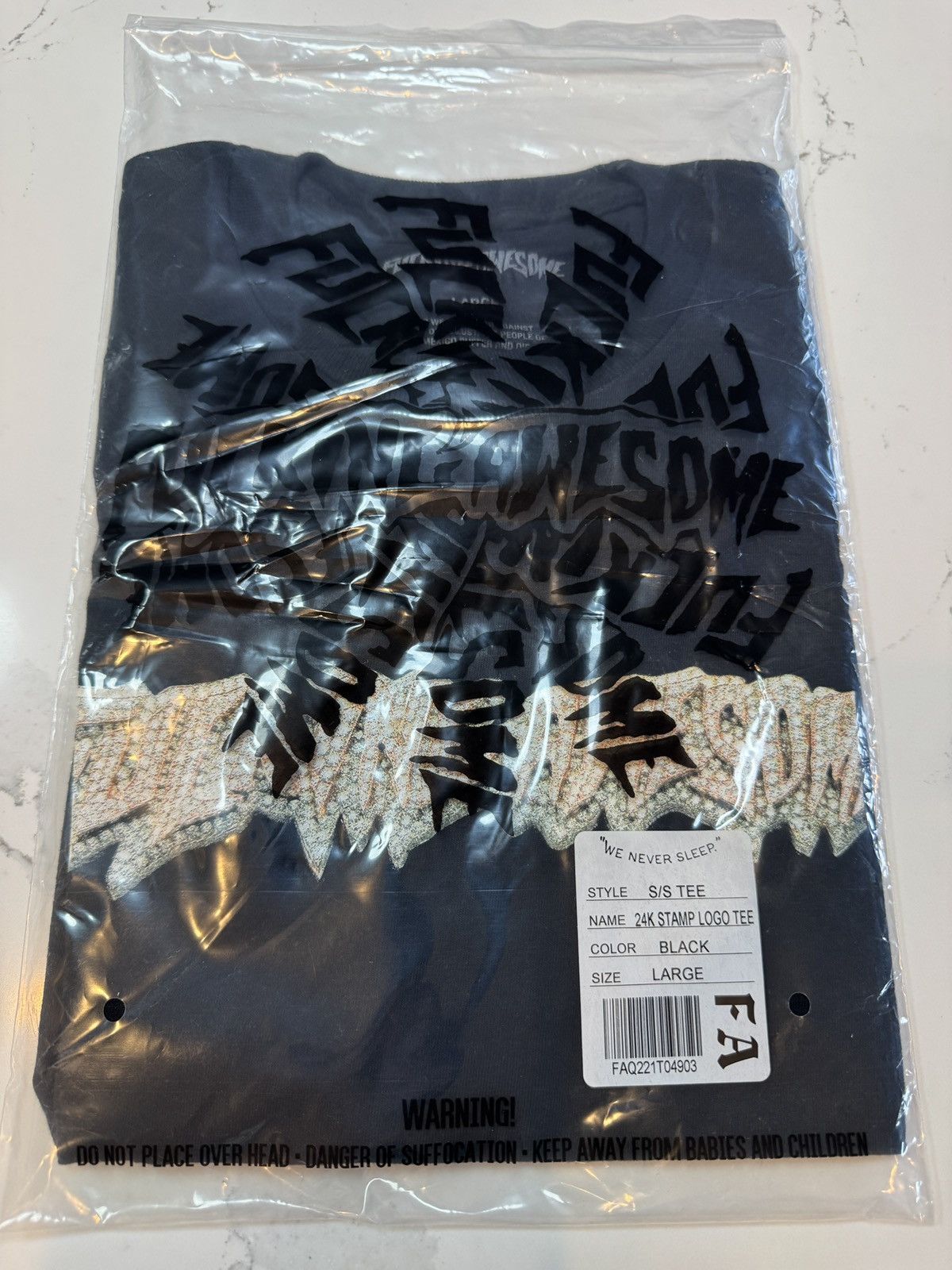 Fucking Awesome Fucking Awesome 24K Stamp Logo T-Shirt Black Large Deadstock Size US L / EU 52-54 / 3 - 1 Thumbnail