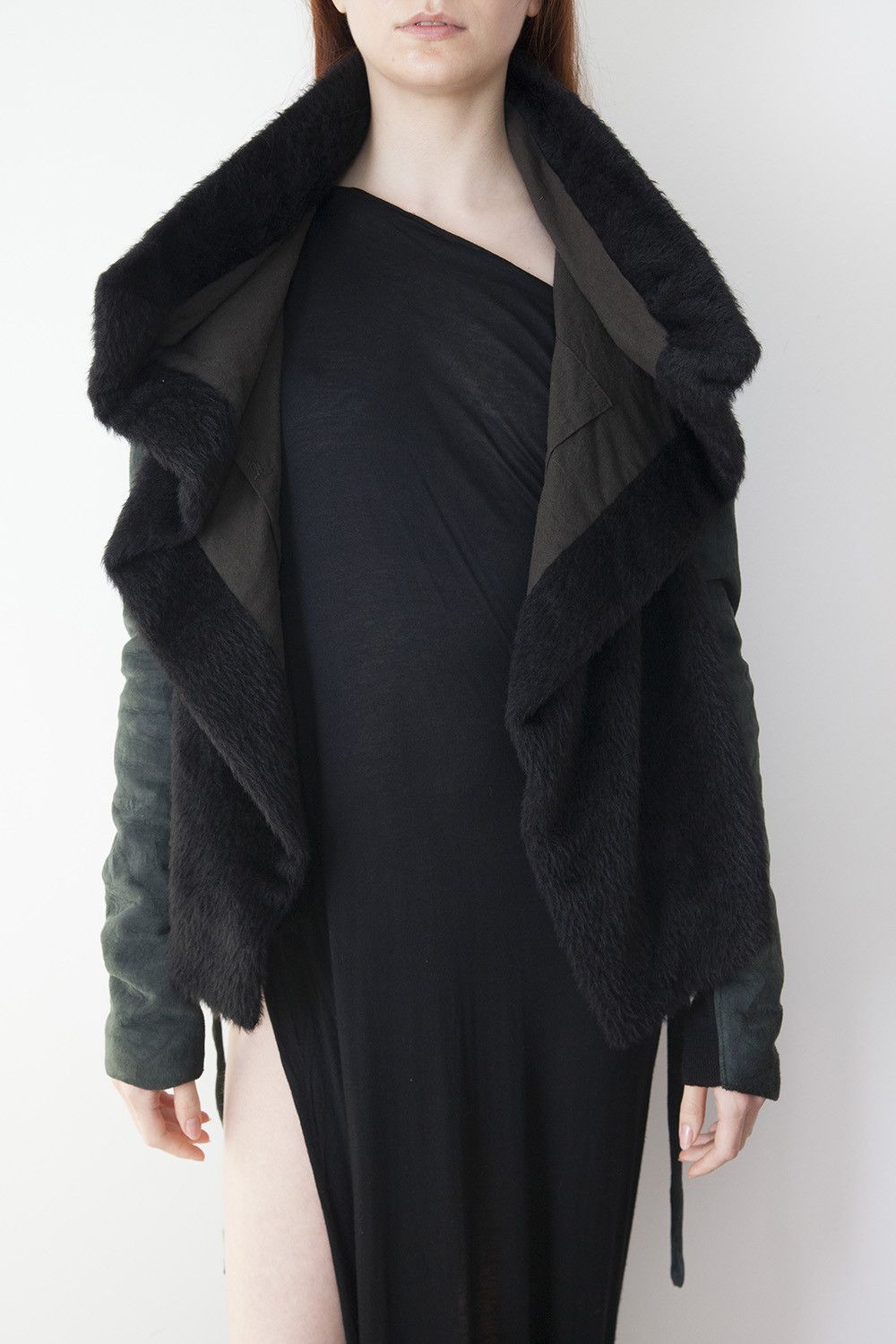Rick Owens Leather & alpaca jacket Size S / US 4 / IT 40 - 9 Thumbnail