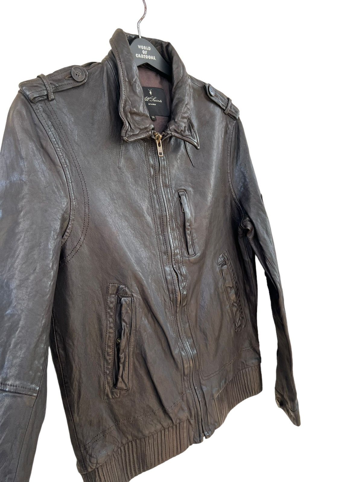 Allsaints SS 08 AllSaints Spitalfields Patina Leather Snitch Jacket Size US M / EU 48-50 / 2 - 11 Thumbnail