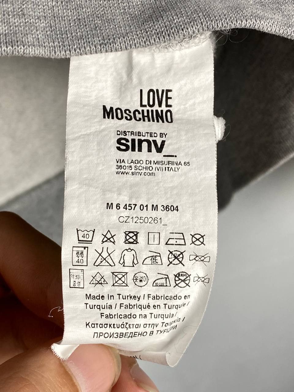 Designer × Moschino Love Moschino Peace Sign Grey Iconic Hoodie Size US S / EU 44-46 / 1 - 5 Thumbnail