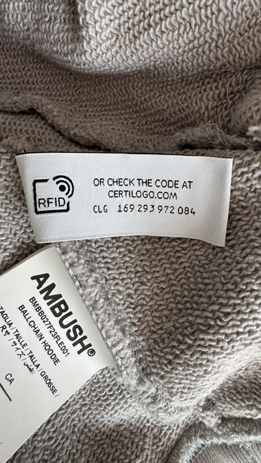 Ambush Design Ambush hoodie L grey new with tags Size US L / EU 52-54 / 3 - 9 Thumbnail