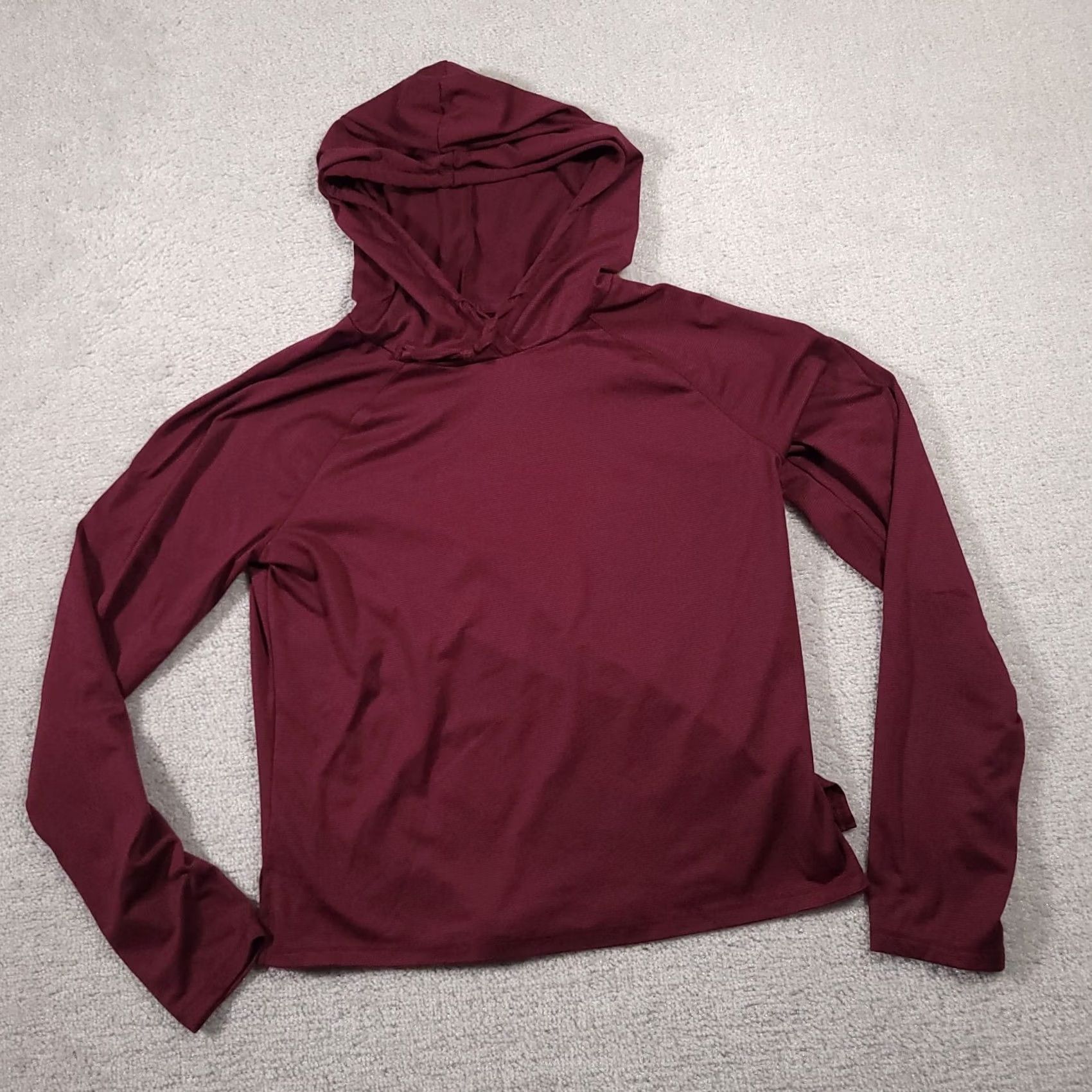 Reebok Reebok Lightweight Hoodie Long Sleeve Women's Medium Red Athleisure Drawstring Hoodie Size M / US 6-8 / IT 42-44 - 2 Thumbnail