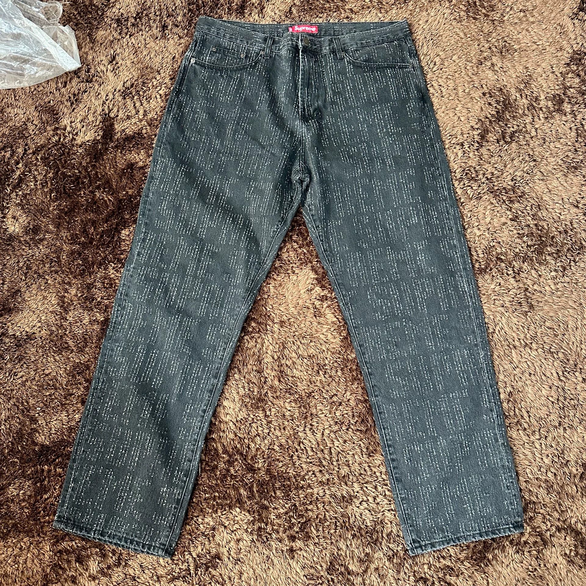 【SALE】Supreme Checks Embroidered Denim Buy Supreme Checks Embroidered Jean 'Blue' - SS20P24 BLUE | GOAT