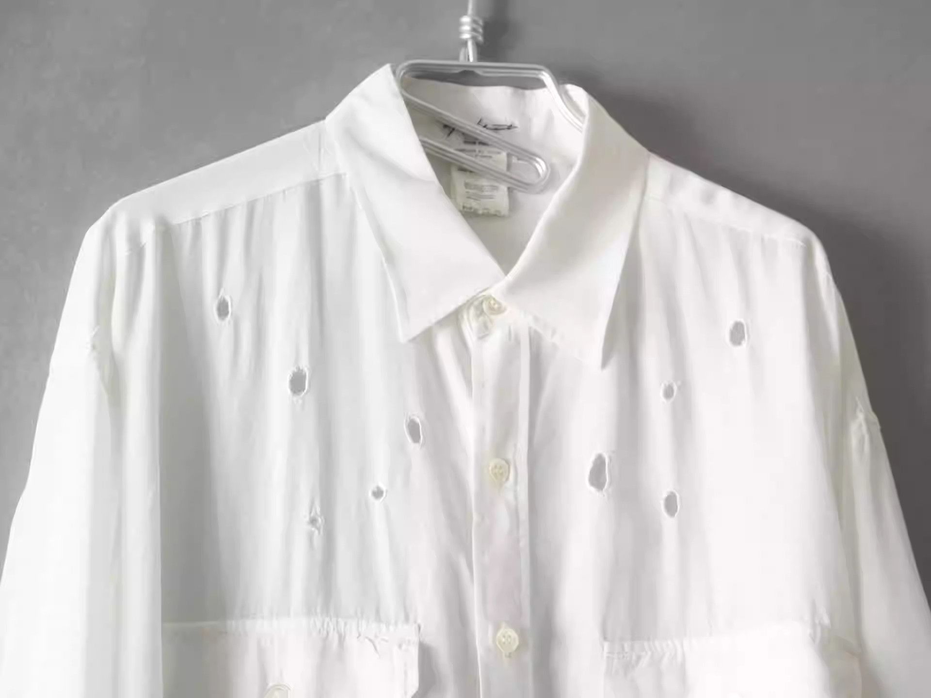 Yohji Yamamoto Yohji Yamamoto 1992SS Bullet Hole Double Pocket Shirt-2505 Size US M / EU 48-50 / 2 - 4 Thumbnail