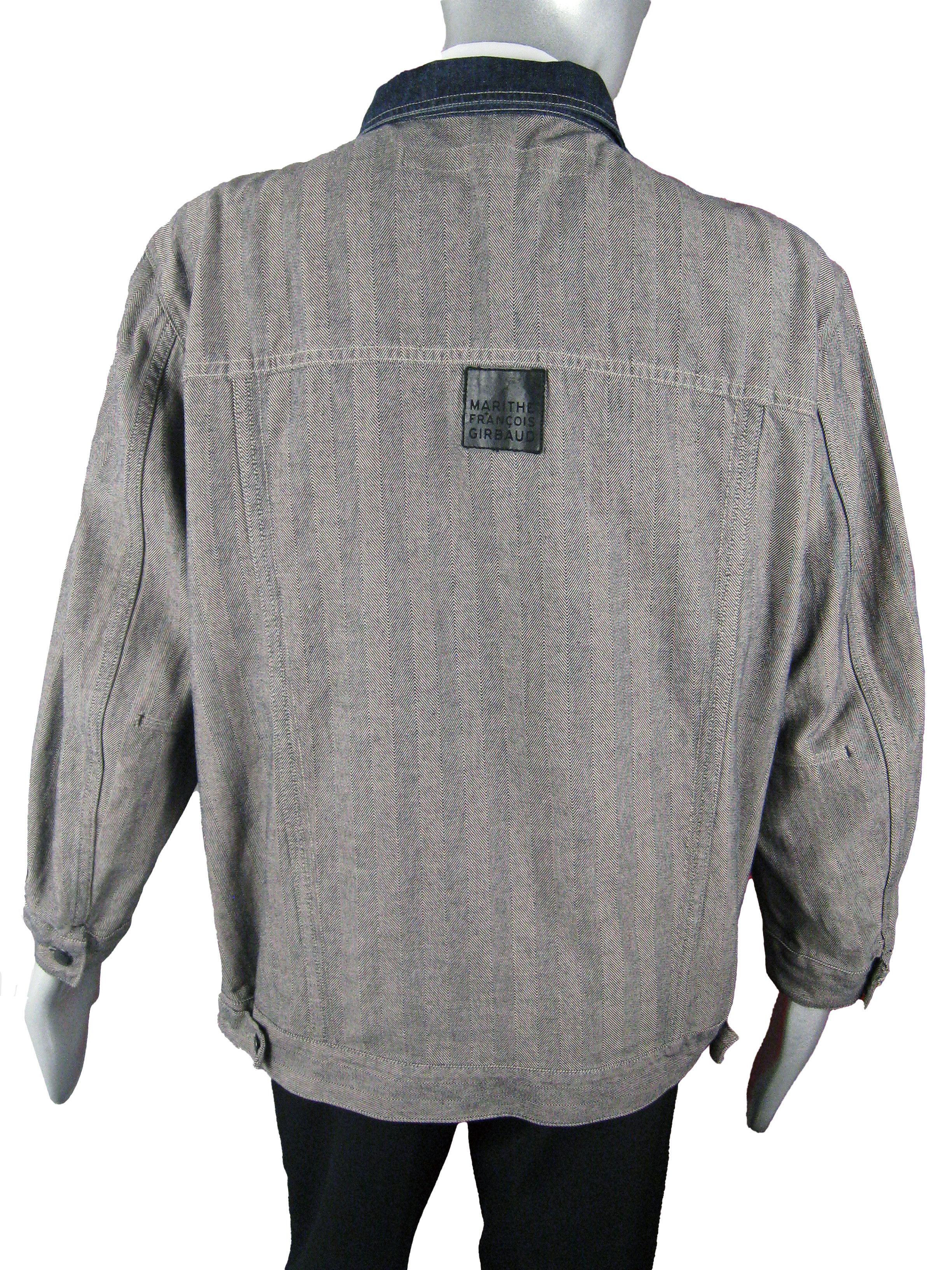Marithe + Francois Girbaud Marithe Francois Girbaud 90s men's vintage grey denim jacket Size US L / EU 52-54 / 3 - 6 Thumbnail