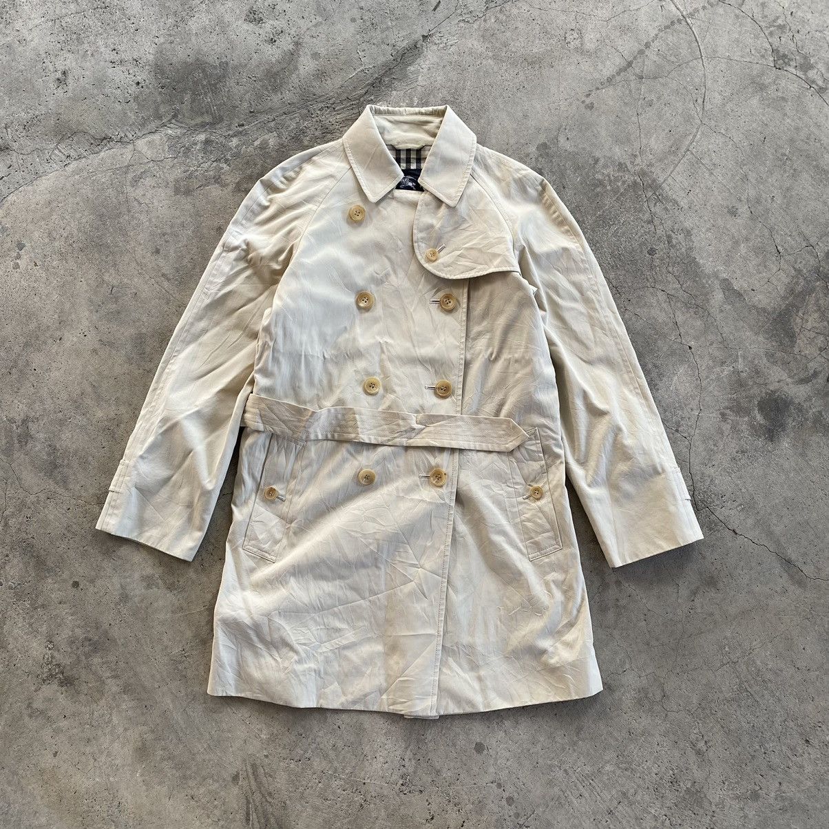 Burberry BURBERRY Double Breasted Trench Coat Size US XXS / EU 40 - 1 Thumbnail