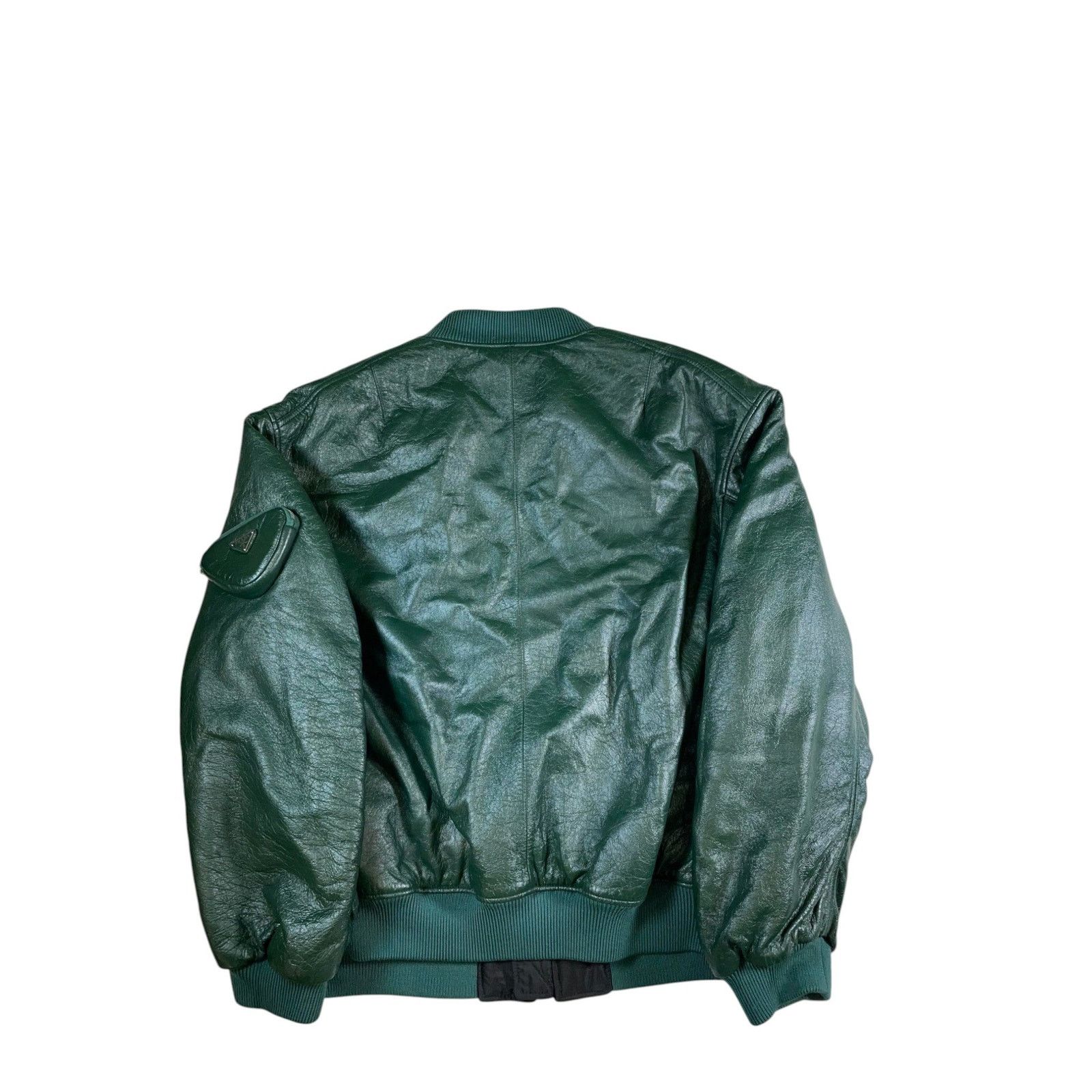 Prada Prada Green Leather Jacket Size US L / EU 52-54 / 3 - 2 Thumbnail
