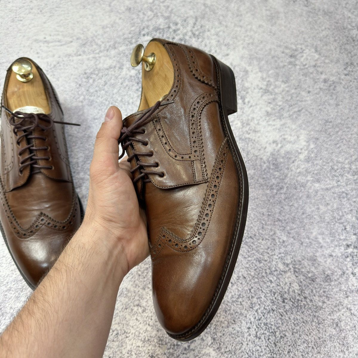 NAVYBOOT Navyboot Mens Derby Brogues US8.5 UK7.5 EU41.5 26.5cm Size US 8.5 / EU 41-42 - 7 Thumbnail
