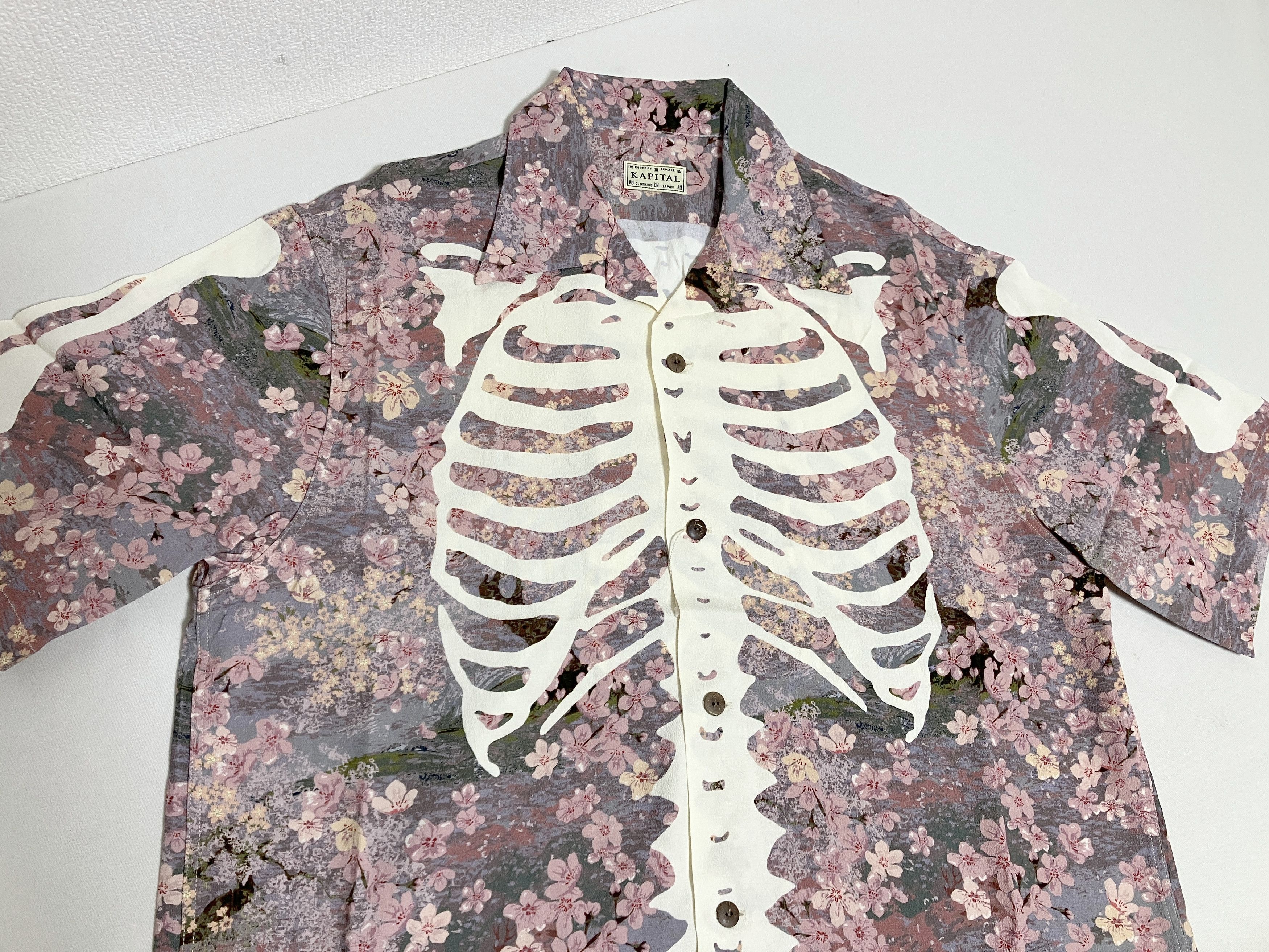 Kapital KAPITAL rayon Sakura Bone pt aloha shirt gray new Size US XL / EU 56 / 4 - 3 Thumbnail