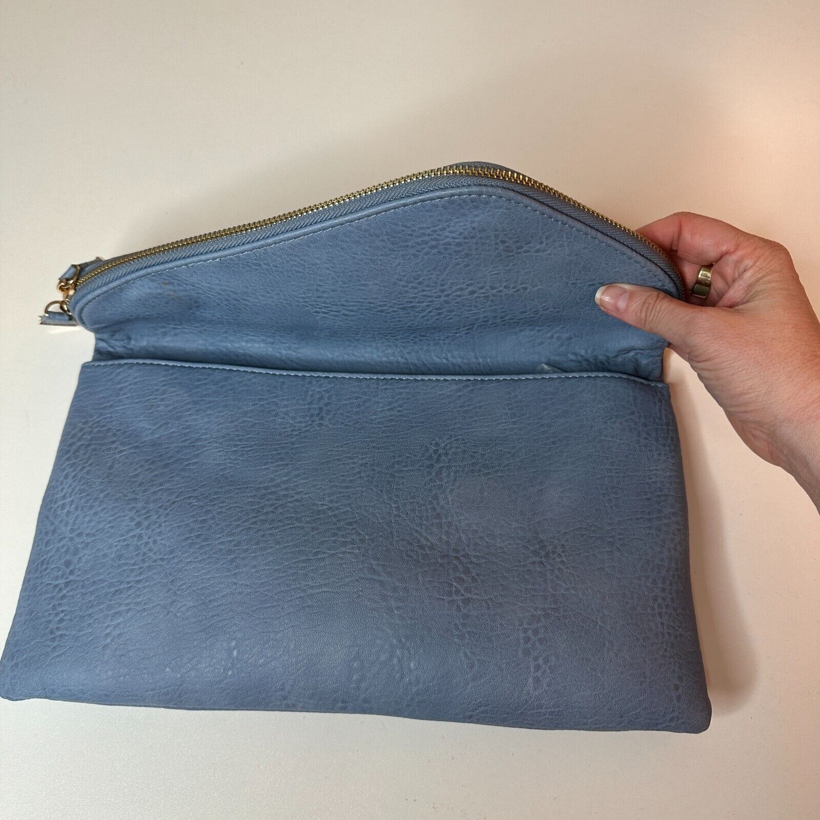 Other Urban Expressions Stella Blue Pebble Stripe Interior Clutch Size ONE SIZE - 11 Thumbnail