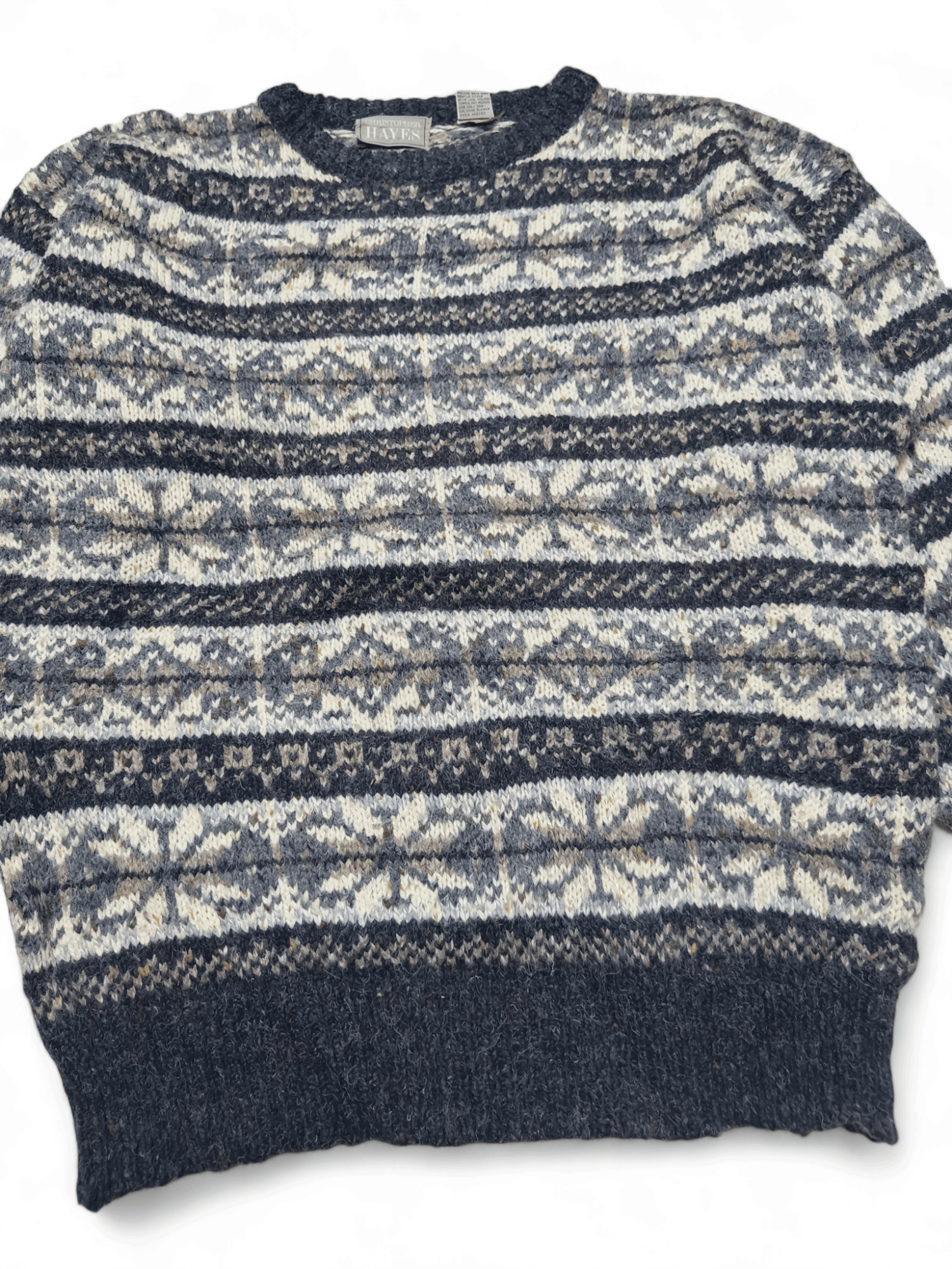Other Vintage 80s CHRISTOPHER HAYES Ethnic Motifs Knit Sweater Size US L / EU 52-54 / 3 - 2 Thumbnail