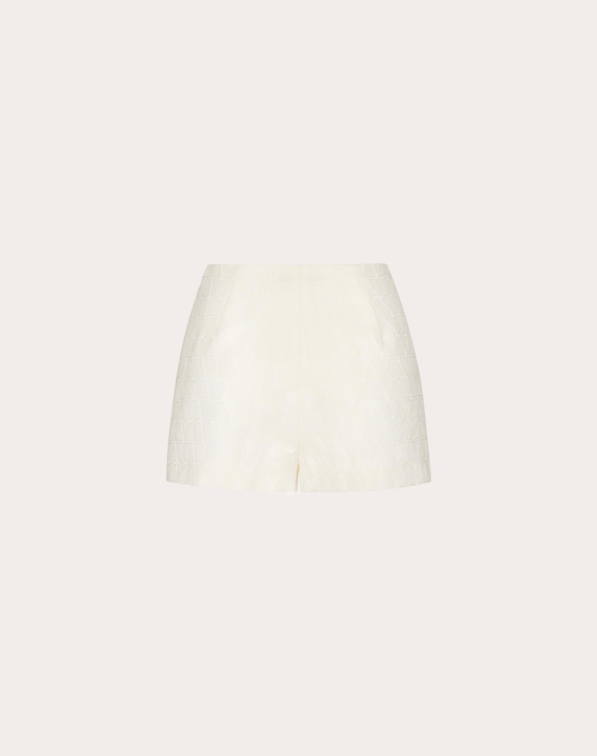 Valentino o1s1wg110525 Toile Iconographe Crepe Couture Shorts in White Size 25" / US 0 / IT 36 - 1 Thumbnail