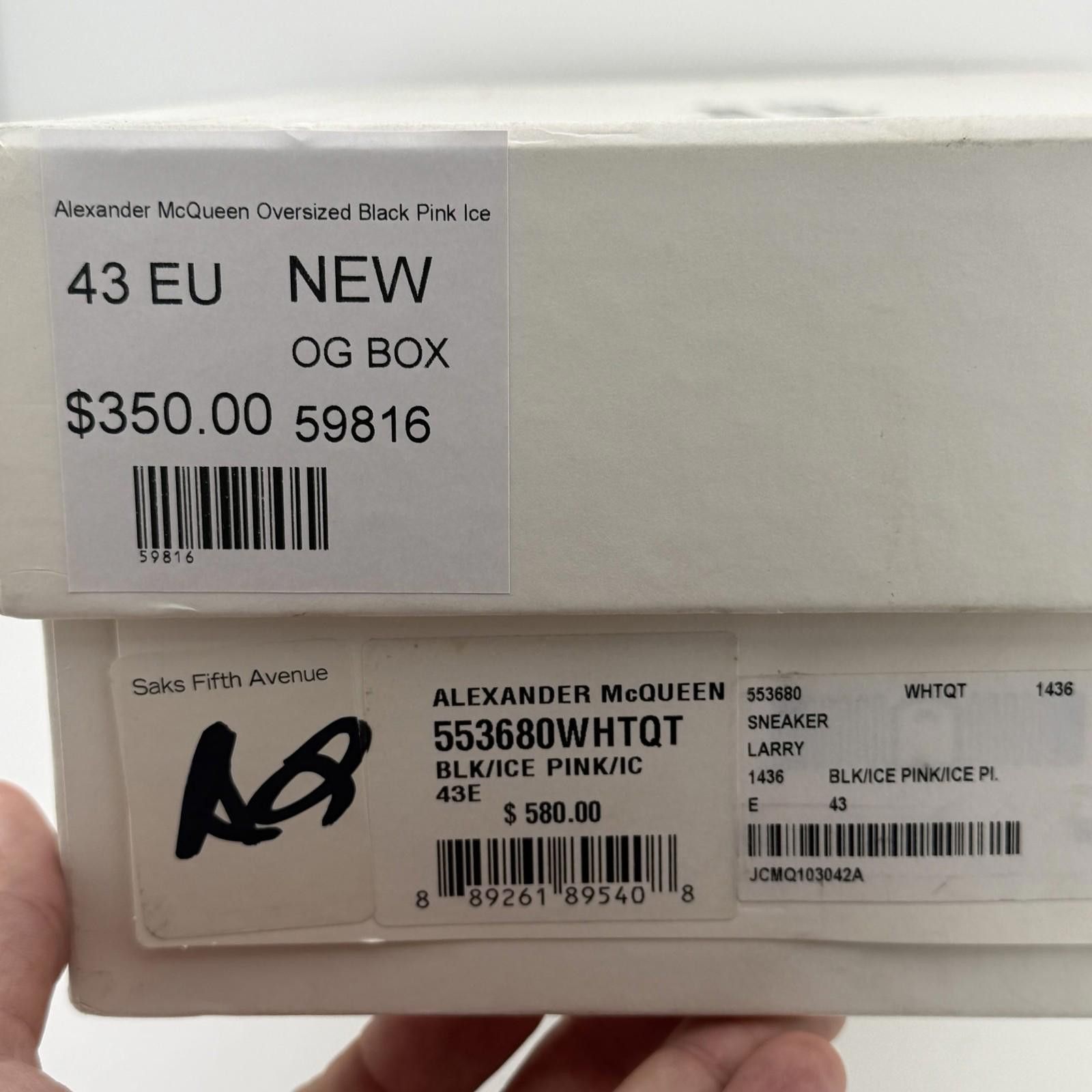 Alexander McQueen Alexander McQueen Oversized Black Pink Sneakers EU 43 New Size US 10 / EU 43 - 8 Thumbnail