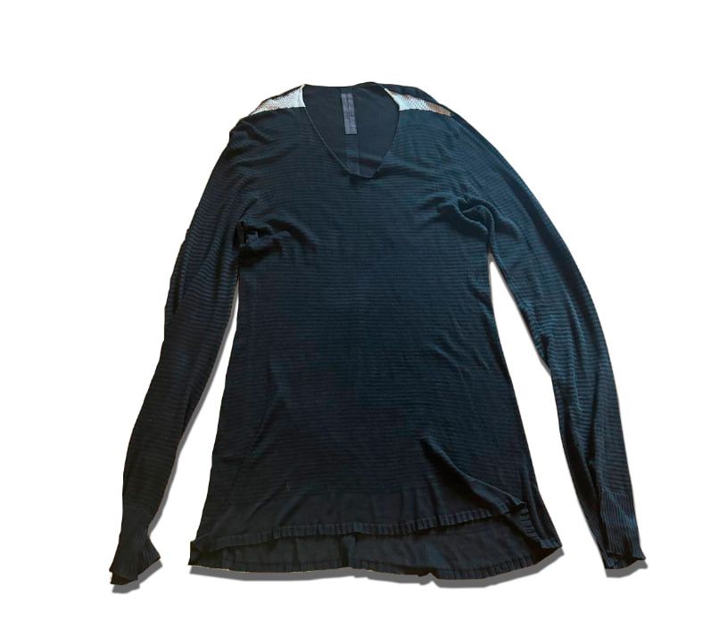 Rick Owens SS11 Rick Owens 'Anthem' Loose Gauge Striped Knit Sweater Size US M / EU 48-50 / 2 - 1 Thumbnail