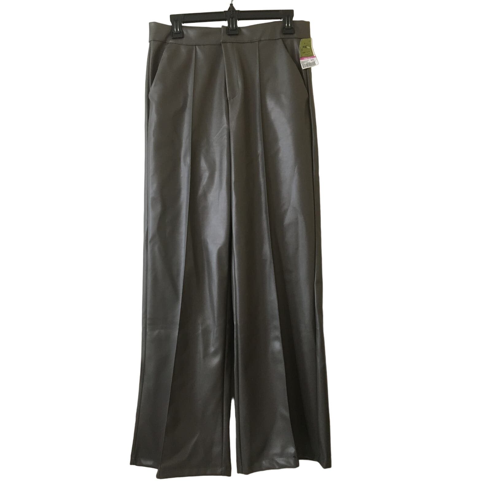 Other NWT Soho Apparel Young Contemporary XL Pleather Gray Pants Size 36" / US 14 / IT 50 - 1 Thumbnail