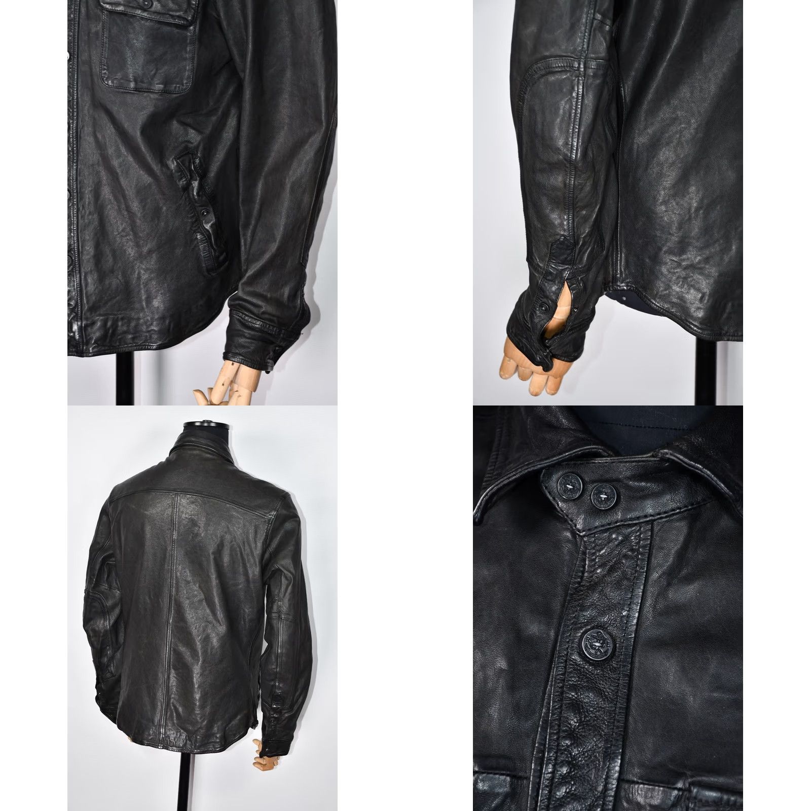 Polo Ralph Lauren Polo Ralph Lauren Black Leather Shirt Jacket Men's Size M Size US M / EU 48-50 / 2 - 9 Thumbnail