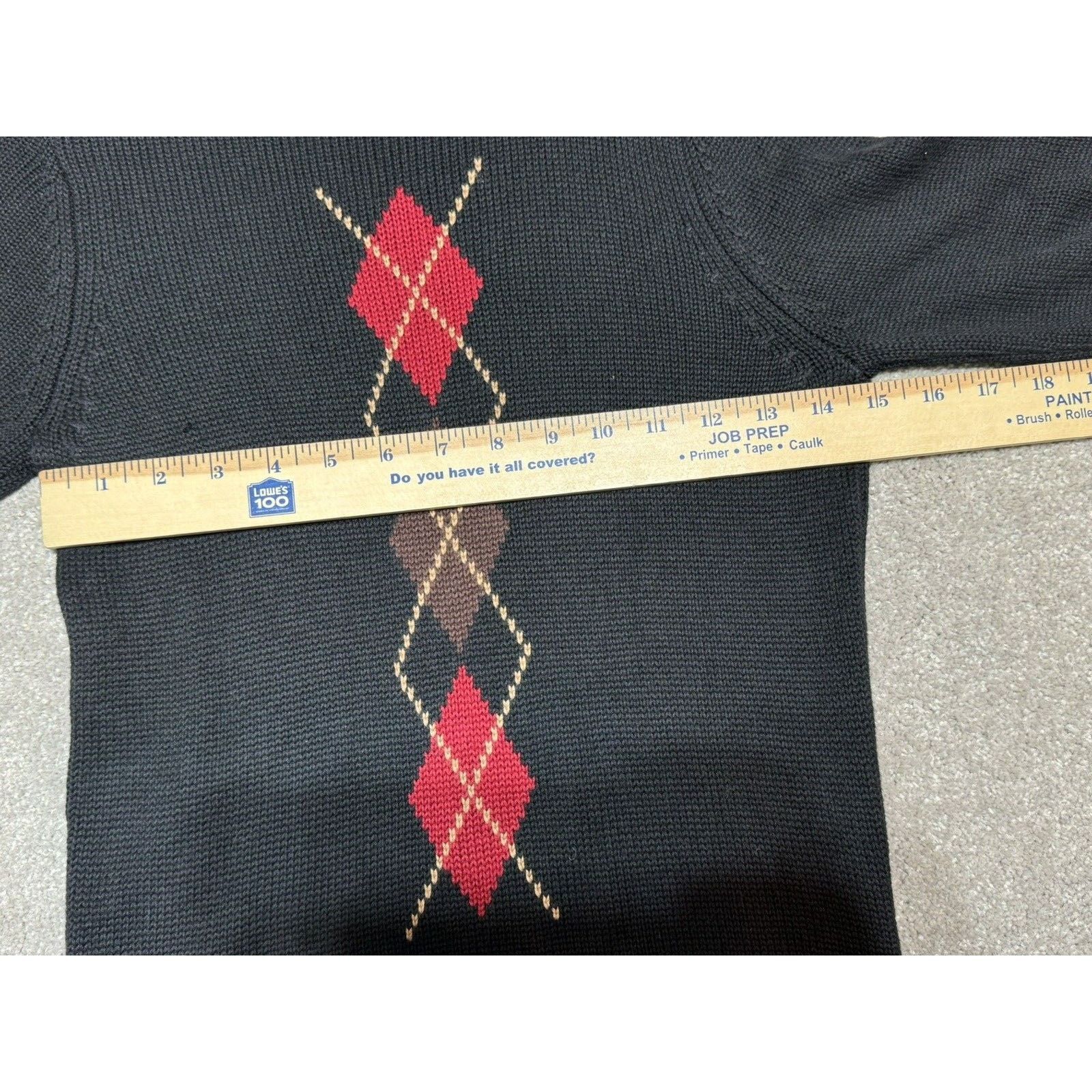 Worthington Vintage 80s Argyle Sweater Womens S Turtleneck Academia Size S / US 4 / IT 40 - 3 Thumbnail