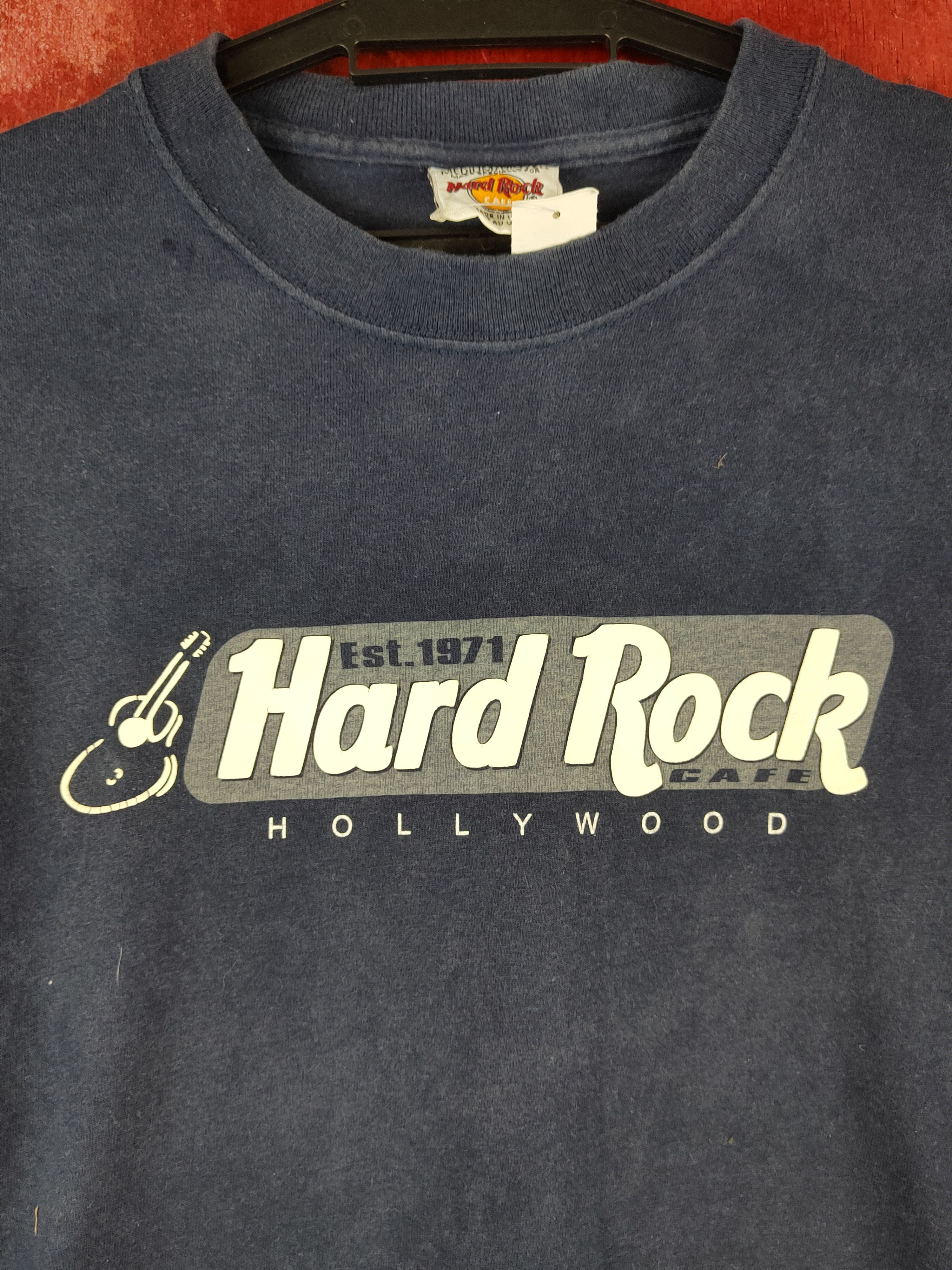 Hard Rock Cafe Hard Rock Cafe Hollywood Dark Blue Shirts vintage #S1490 Size US M / EU 48-50 / 2 - 4 Thumbnail