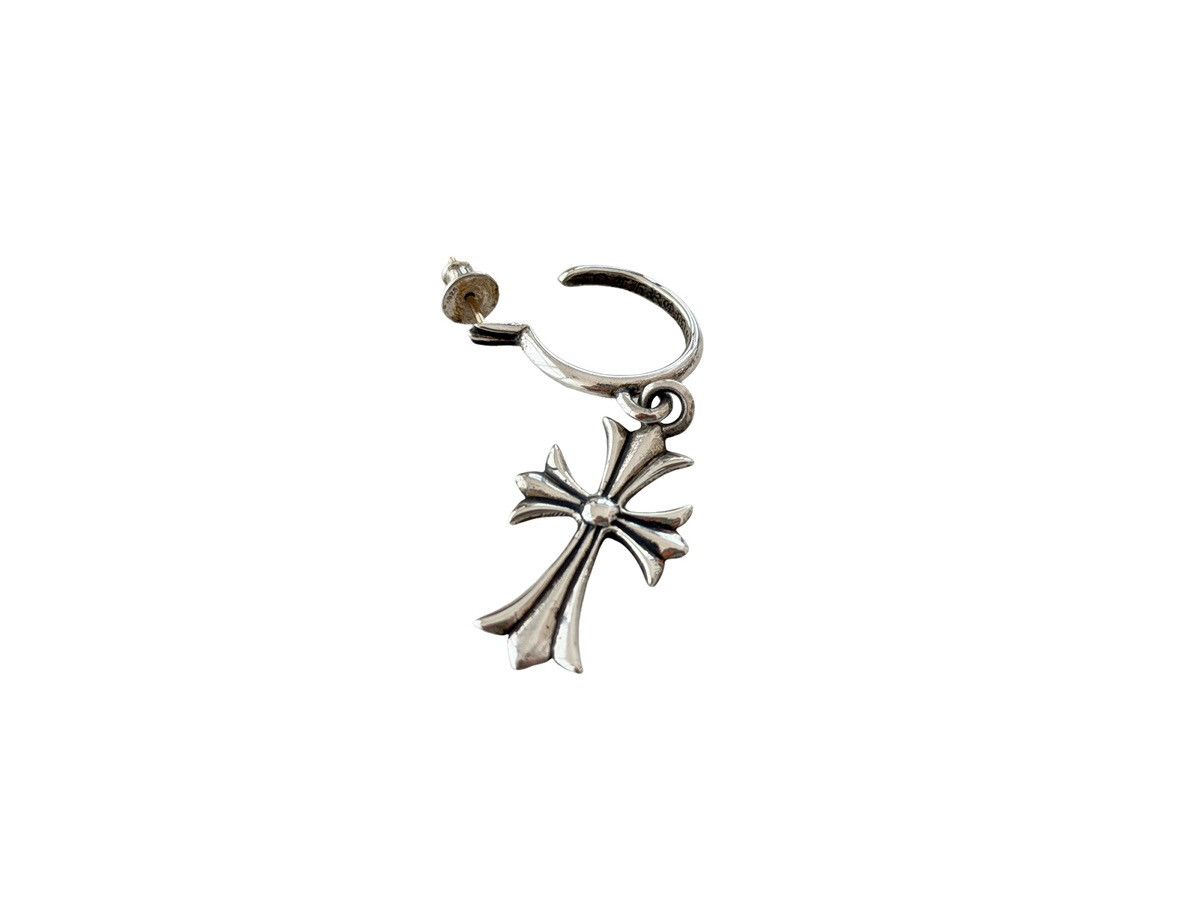 Chrome Hearts Chrome Hearts Tiny CH Cross Hoop Earring Size ONE SIZE - 1 Thumbnail