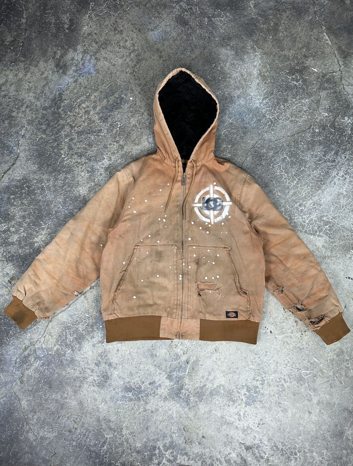Dickies × Vintage Vintage Thrashed Hooded Dickies Paint Jacket Size US M / EU 48-50 / 2 - 1 Thumbnail