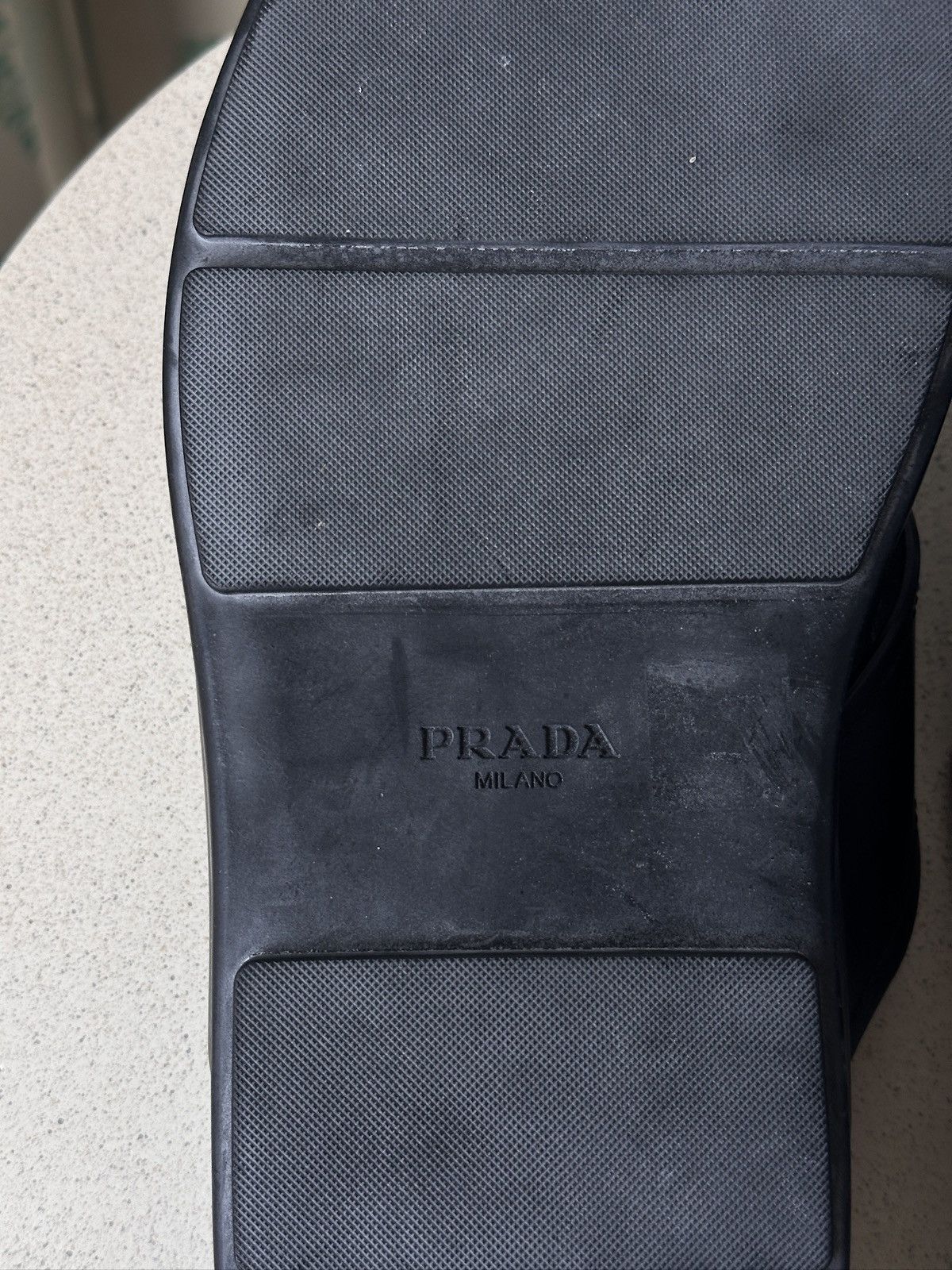 Prada RPADA Sandals Saffiano Leather Black Size: US 9/ EU 43 Size US 9 / EU 42 - 17 Thumbnail